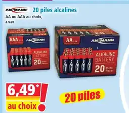 Norma Ansmann 20 piles alcalines offre