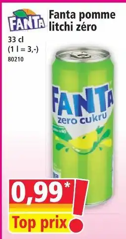 Norma Fanta pomme litchi zéro offre