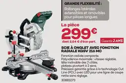 Gedimat Metabo scie à onglet avec fonction radiale kgsv 216 mc offre