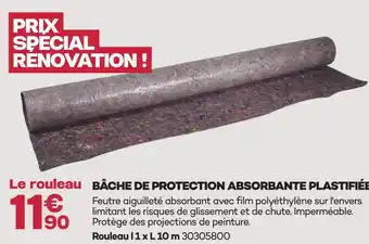 Gedimat Bâche de protection absorbante plastifiée offre