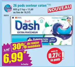 Norma Dash 26 pods senteur coton offre
