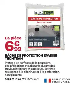 Gedimat Techteam bâche de protection épaisse offre