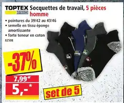 Norma Toptex socquettes de travail offre