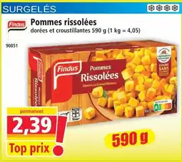 Norma Findus pommes rissolées offre