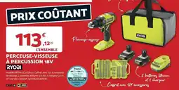 Bricomarché Ryobi - perceuse-visseuseuse a percussion 18v offre