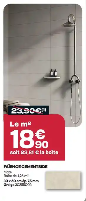 Gedimat Faïence cementside offre