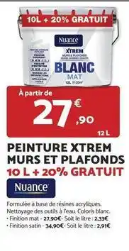 Bricomarché Peinture xtrem murs et plafonds offre