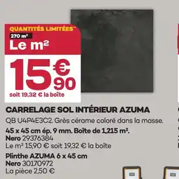 Gedimat Carrelage sol intérieur azuma offre