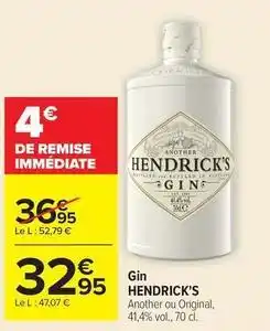 Carrefour Hendrick's - gin offre