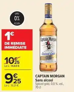 Carrefour Captain morgan - sans alcool offre