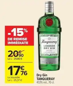 Carrefour Tanqueray - dry gin offre