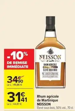 Carrefour Rhum agricole de martinique offre