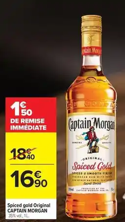 Carrefour Captain morgan - spiced gold original offre