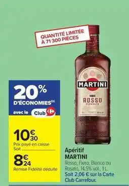 Carrefour Martini - aperitif offre