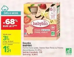 Carrefour Drive Babybio - gourdes offre