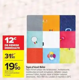 Carrefour Drive Tapis d'éveil bébé offre