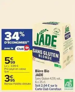 Carrefour Carrefour - bière bio offre