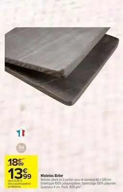 Carrefour Drive Tex - malelas bébé offre