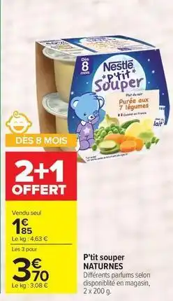 Carrefour Drive Nestlé - p'tit souper offre