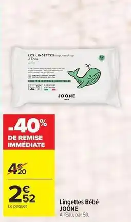 Carrefour Drive Lingettes bébé offre