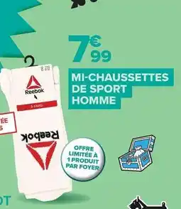 Carrefour Reebok - mi-chaussettes de sport homme offre