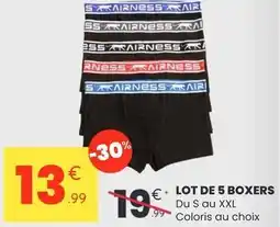 Stokomani Lot de 5 boxers offre