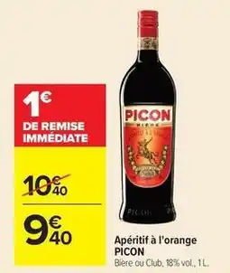 Carrefour Picon - apéritif à l'orange offre