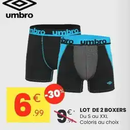 Stokomani Umbro - lot de 2 boxers offre