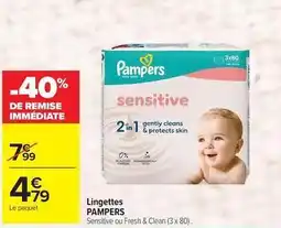 Carrefour Drive Pampers - lingettes offre