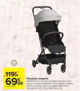 Carrefour Drive Tex - poussette compacte offre