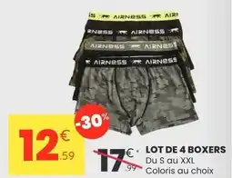 Stokomani Airness - lot de 4 boxers offre