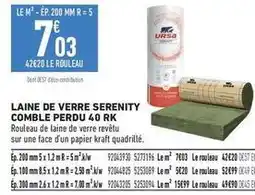 Brico Cash Ursa - laine de verre serenity comble perdu offre