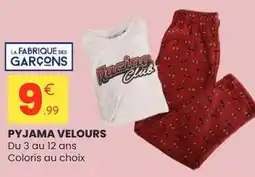 Stokomani Pyjama velours offre