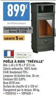 Brico Cash Dim - poêle à bois treville offre