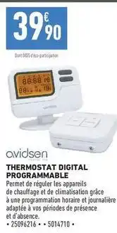 Brico Cash Avidsen - thermostat digital programmable offre