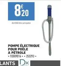 Brico Cash Pompe électrique pour poêle à pétrole offre