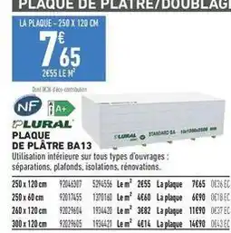 Brico Cash Tous - plaque de platre ba13 offre