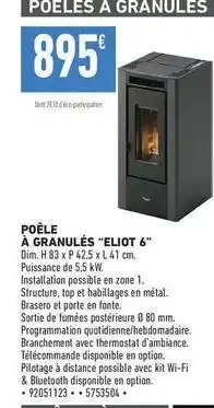 Brico Cash Dim - poêle à granulés eliot 6 offre