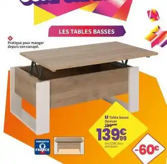 Conforama Denver - table basse offre