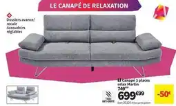 Conforama Canapes places relax martin offre