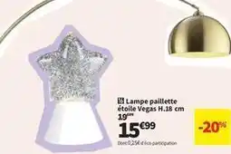 Conforama Paillette - lampe étoile vegas h.18 cm offre
