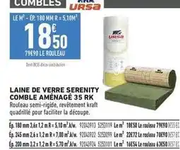 Brico Cash Ursa - laine de verre serenity comble aménage 35 rk offre
