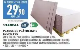Brico Cash Plaque de platre ba13 coupe-feu offre