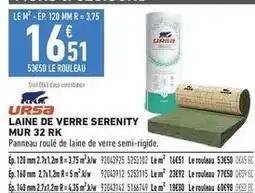 Brico Cash Ursa - laine de verre serenity mur 32 rk offre