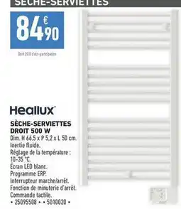 Brico Cash Dim - sèche-serviettes droit 500 w offre