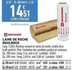 Brico Cash Laine de roche roulrock offre