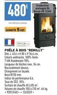Brico Cash Dim - poêle à bois remilly offre