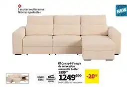 Conforama Canape d'angle de relaxation manuelle butler offre