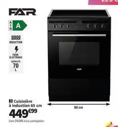 Conforama Far - cuisinière à induction 60 cm offre