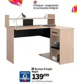 Conforama Bureau d'angle begin offre